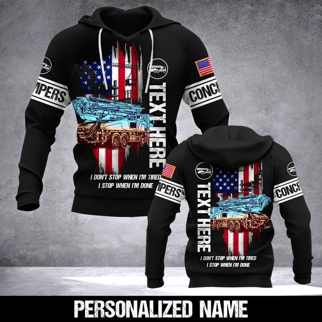 Concrete Pumpers Personalized 3d Pullover Hoodie|Shirts For Men & Women|Adult|Long Sleeves