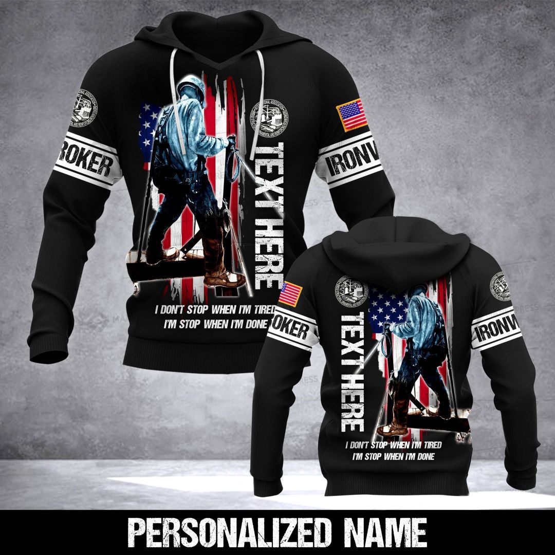 Ironworker Personalized Unisex 3d Hoodie