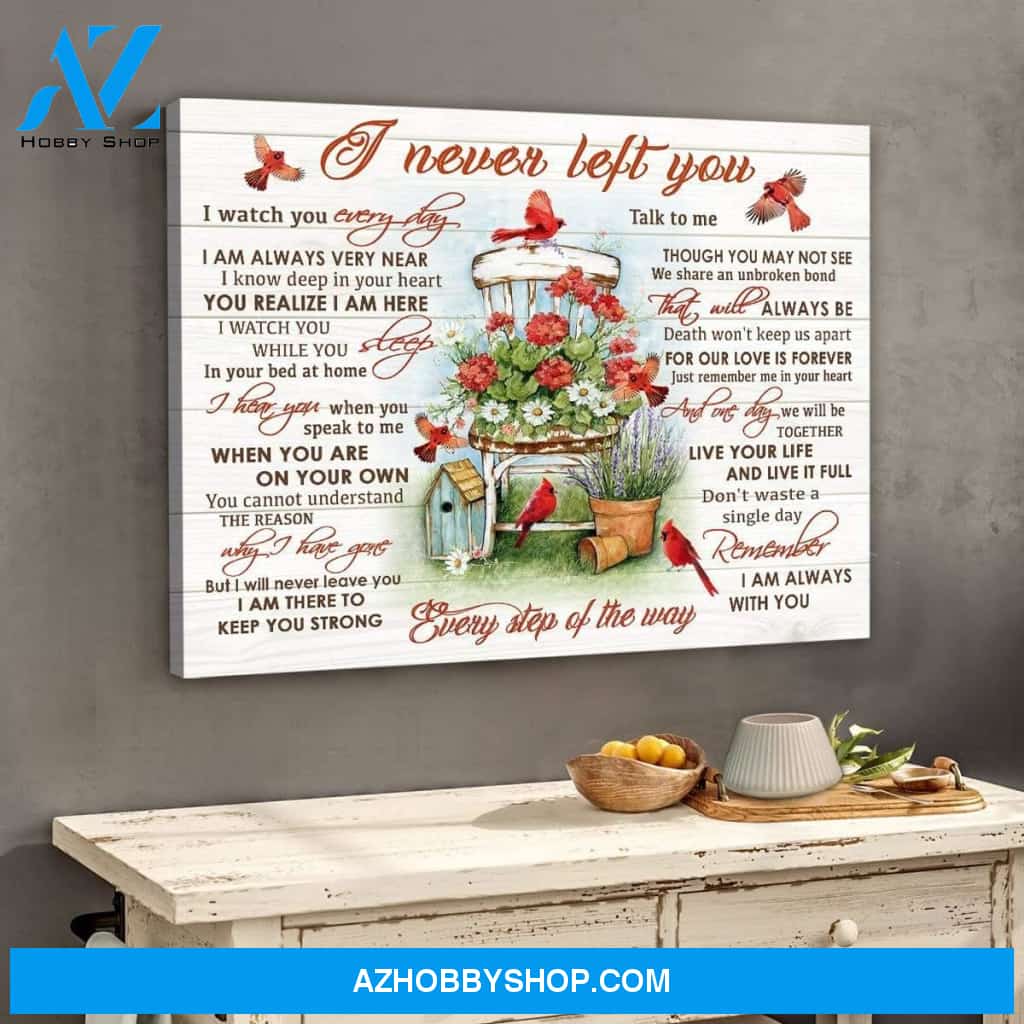 Left You Cardinal Wall Art Canvas