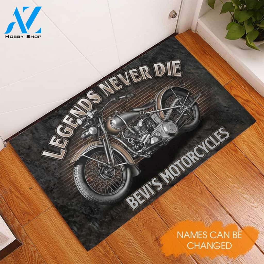 Legend Never Die Motorcycle Lovers Personalized Doormat