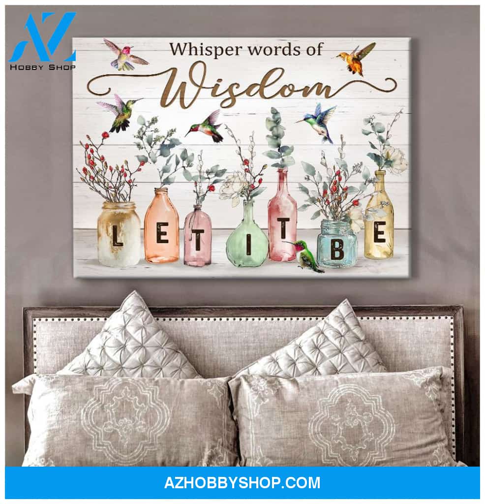 Let It Be 2 Hummingbird Wall Art Canvas