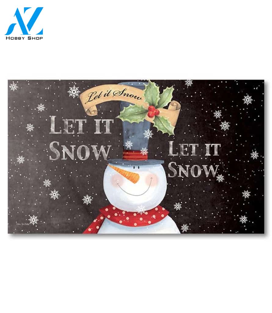Let it Snow Snowman Doormat - 18" x 30"