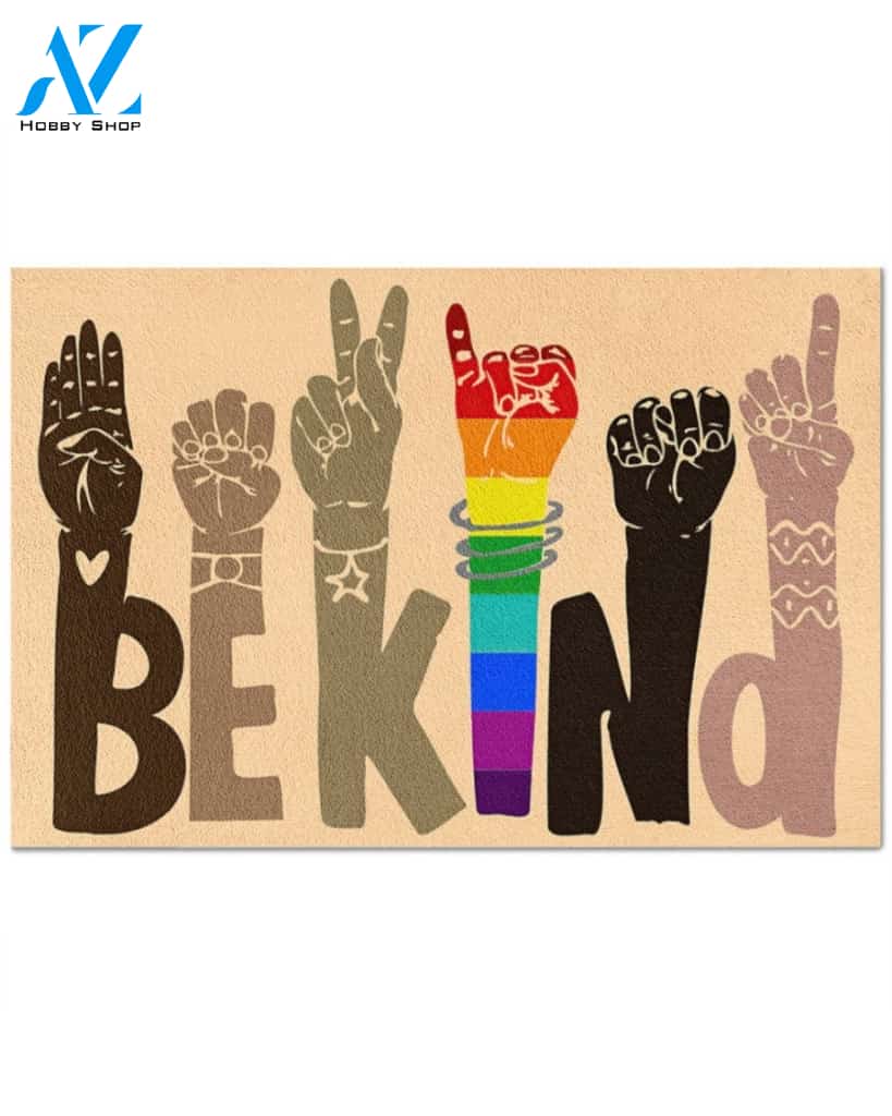 LGBT Pride Doormat, Black Lives Matter Doormat, Be Kind Doormat, Gift For Friend Family Decor Warm House Gift Welcome Mat