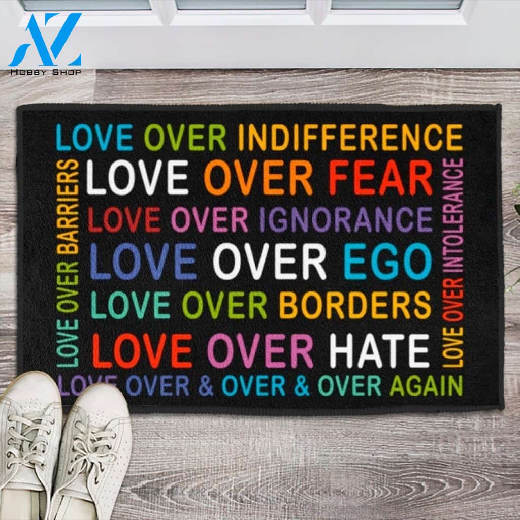 LGBTQ - Love Diversity, Equality Doormat Welcome Mat House Warming Gift Home Decor Funny Doormat Gift Idea