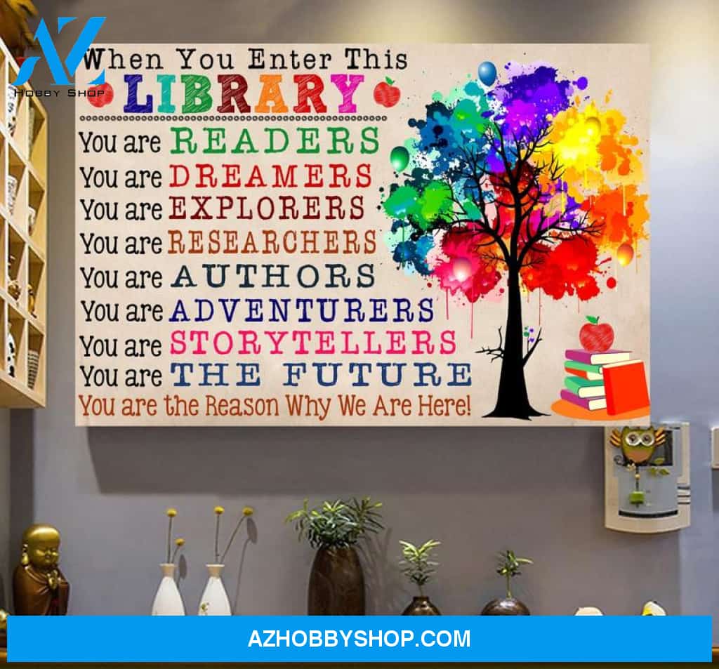 Library Welcome Horizontal Print Poster