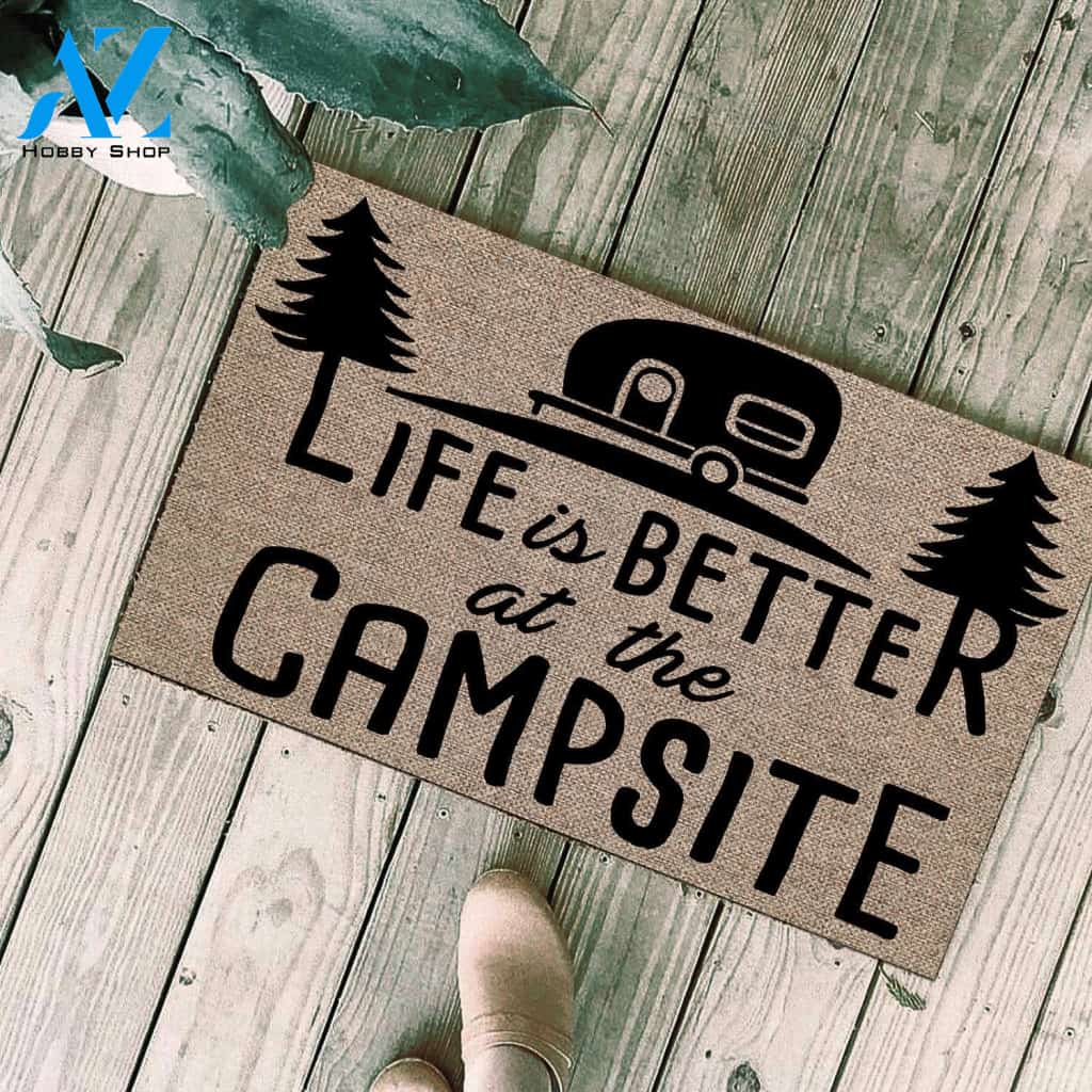 Life Is Better at The Campsite Outdoor & Indoor Welcome Doormat Camping gifts FSD1562