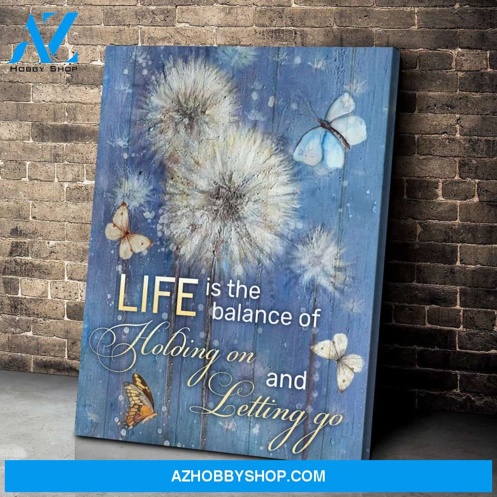Life Is Butterfly Purple Wall Art Canvas