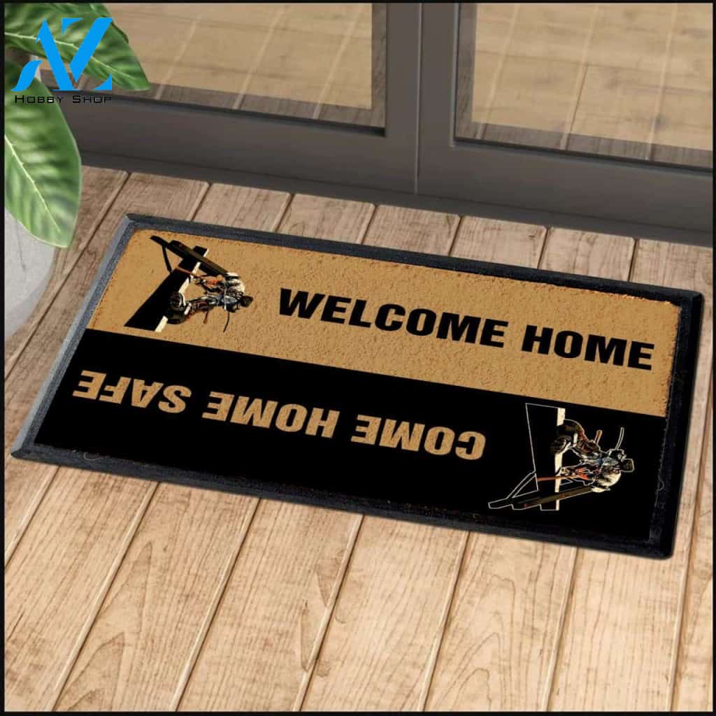 Lineman Welcome Home Doormat | Welcome Mat | House Warming Gift