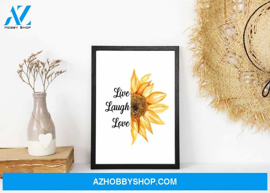 Live Laugh Love Canvas And Poster, Wall Decor Visual Art