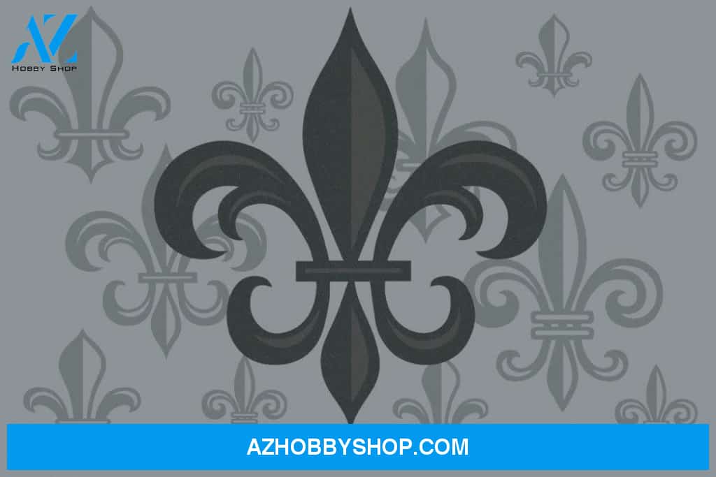 Louisiana Fleur De Lis Pattern Gray