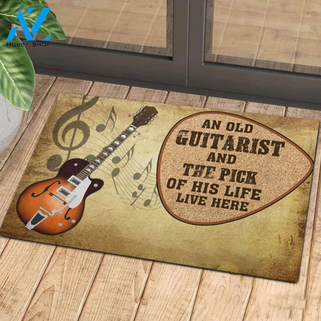 Love Bass Guitar Music Rubber Base Doormat Indoor And Outdoor Mat Entrance Rug Funny Home Decor Closing Gift Gift For Friend Family Gift Idea