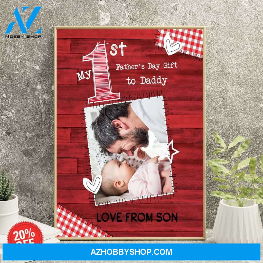 Love From Daddy Canvas And Poster, Wall Decor Visual Art, Gift Father's Day