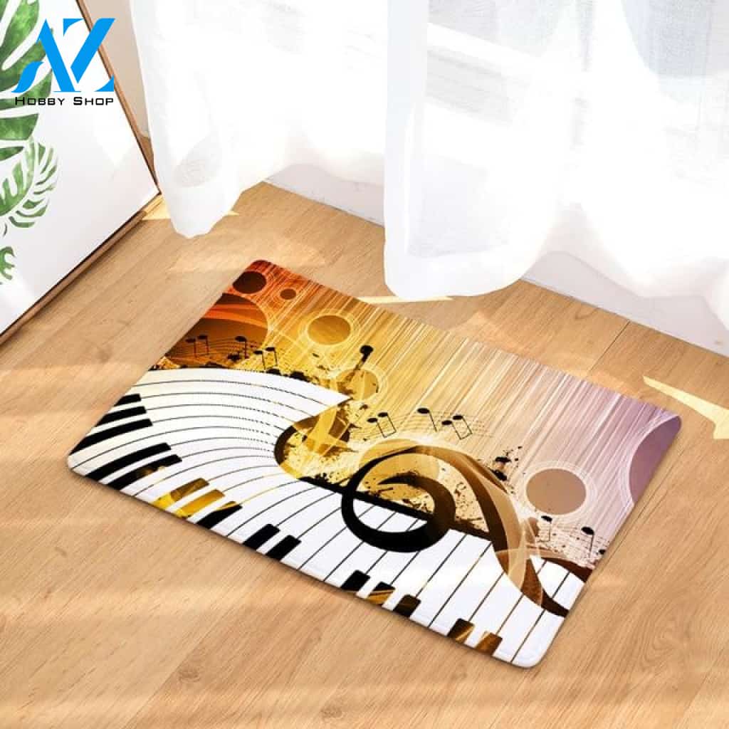 Love Music Piano Key Doormat Welcome Mat Housewarming Gift Home Decor Farmhouse Funny Doormat Best Gift Idea For Music Lovers