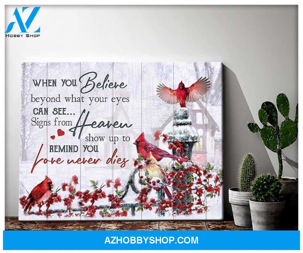 Love Never Dies Cardinal Wall Art Canvas