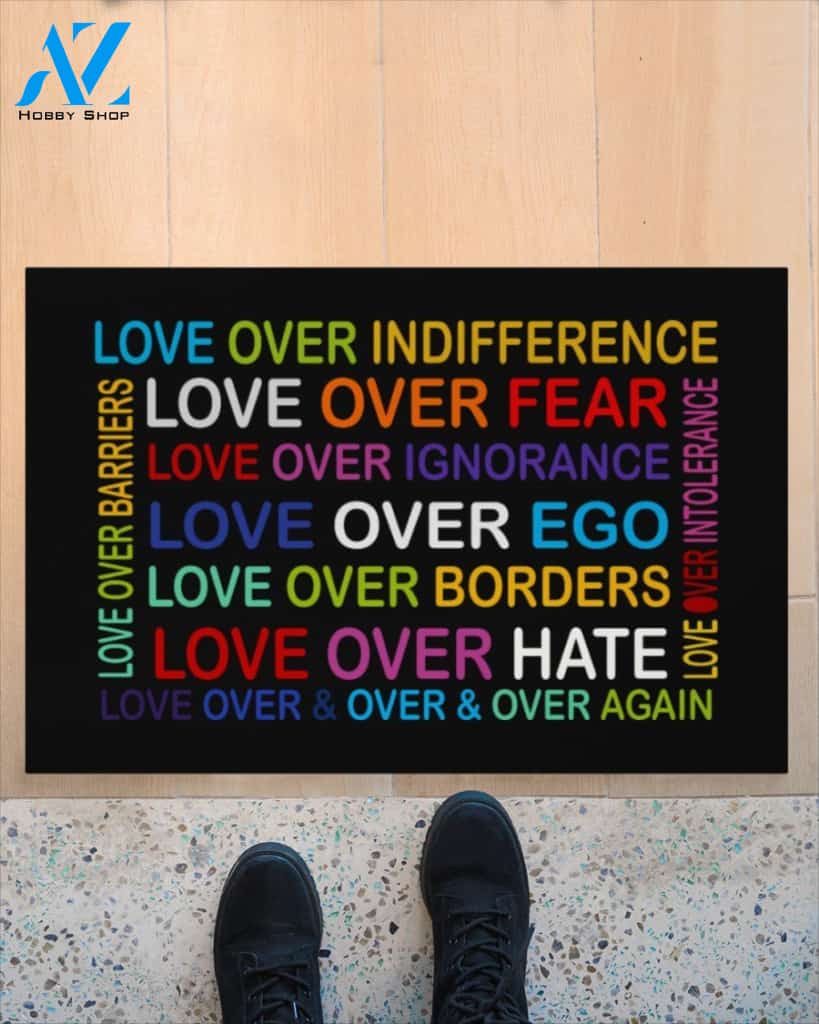 Love Over Fear Doormat | Welcome Mat | House Warming Gift