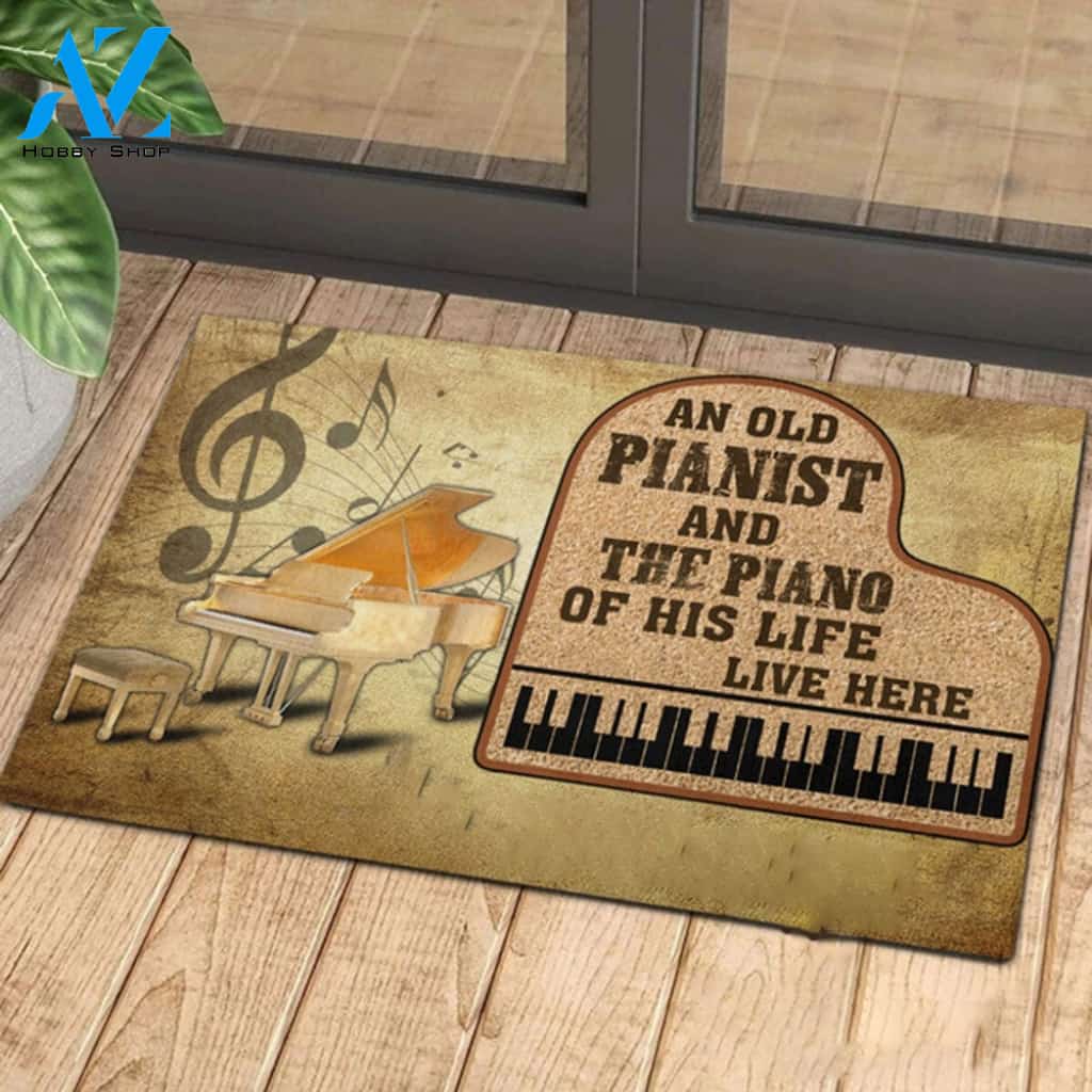 Love Piano Music Rubber Base Doormat Indoor And Outdoor Mat Entrance Rug Funny Home Decor Closing Gift Gift For Friend Family Gift Idea
