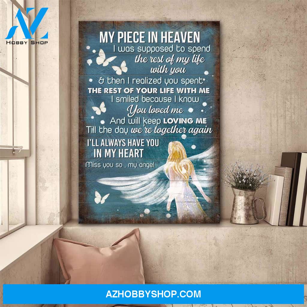 Lovely angel - I will always have you in my heart Heaven Portrait Canvas Prints, Wall Art
