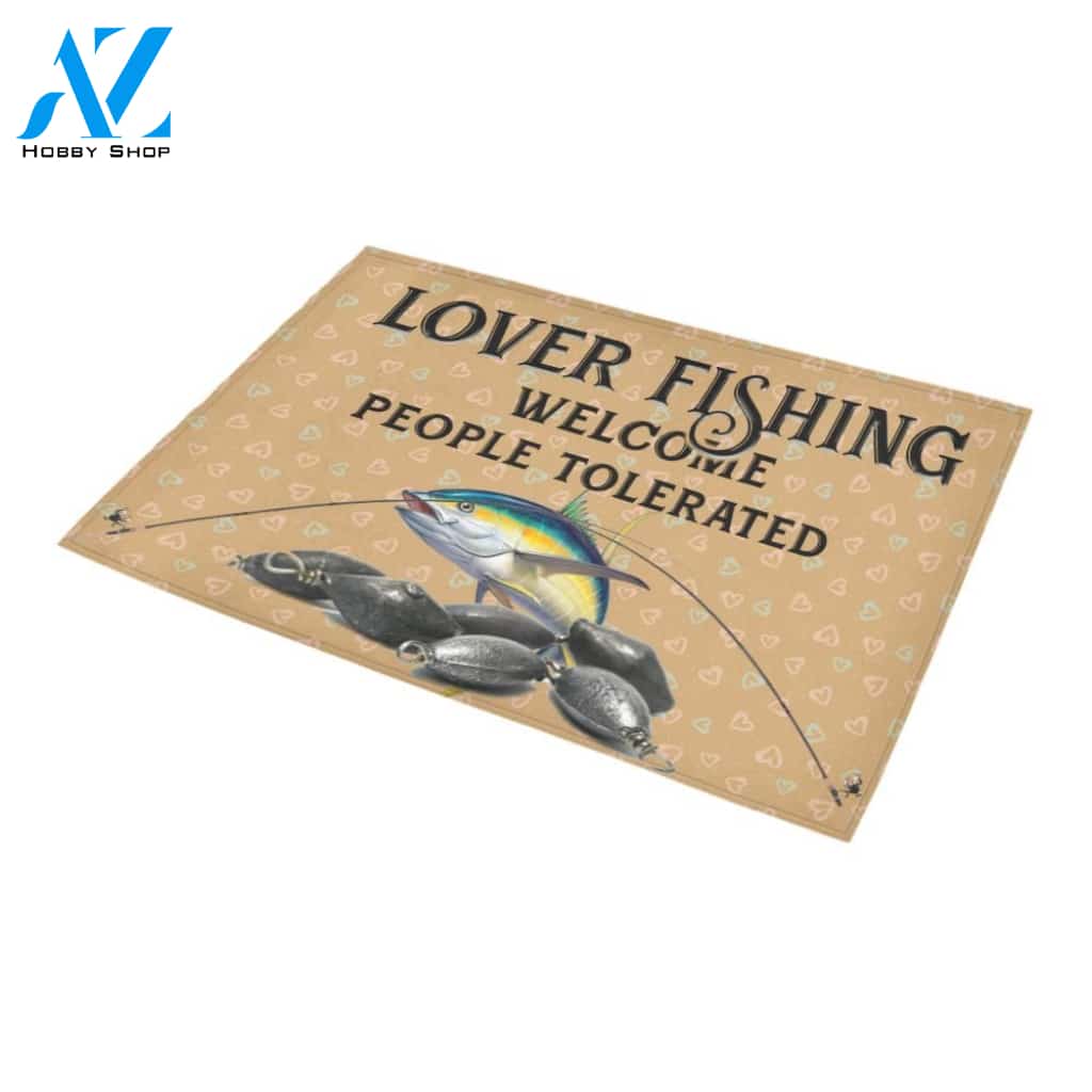 Lover Fishing Welcome Printed Doormat Home Decor