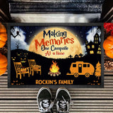 Making Memories One Campsite Halloween Doormat, Camping Gift, RV Camping Gift, Outdoor Doormat
