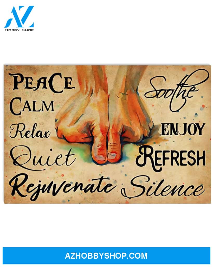 Massage Therapy Poster Peace Calm Refresh Enjoy Wall Decor