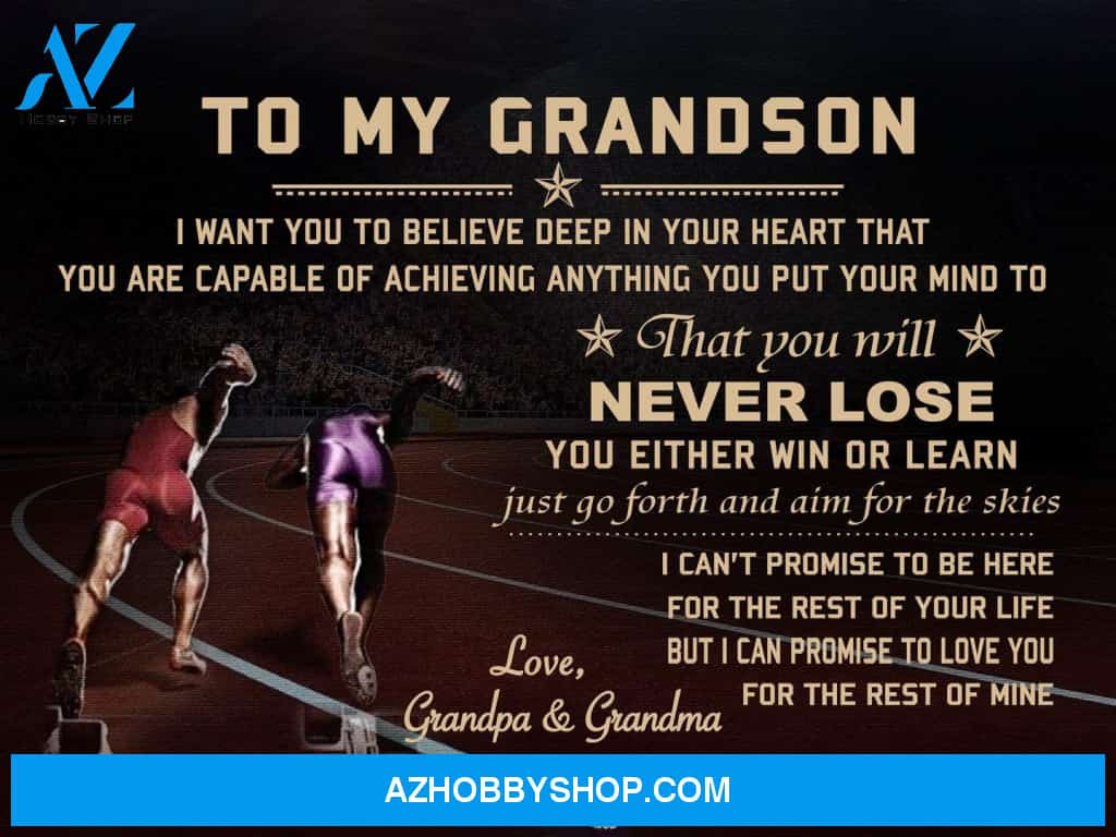 Meaningful Quote To Grandson - Never Lose Love Grandpa & Grandma Posters