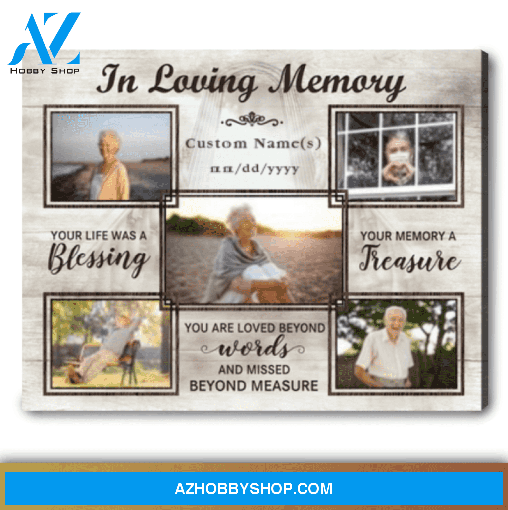 Memorial Photo Gift Ideas Personalized In Loving Memory Gifts Custom Canvas Wall Prints