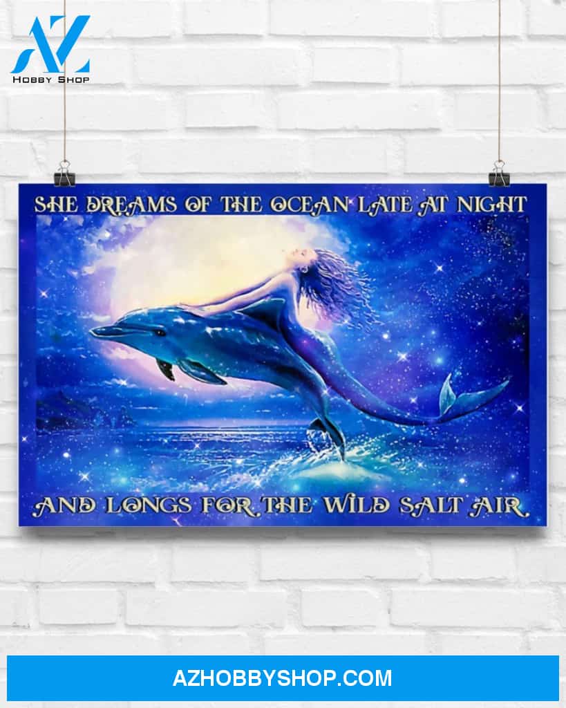Mermaid Dream Of The Ocean Wall Hanging, Wall Decor Visual Art