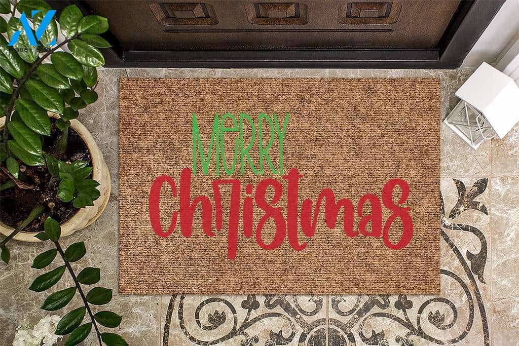 Merry Christmas Colorful Doormat | Welcome Mat | House Warming Gift