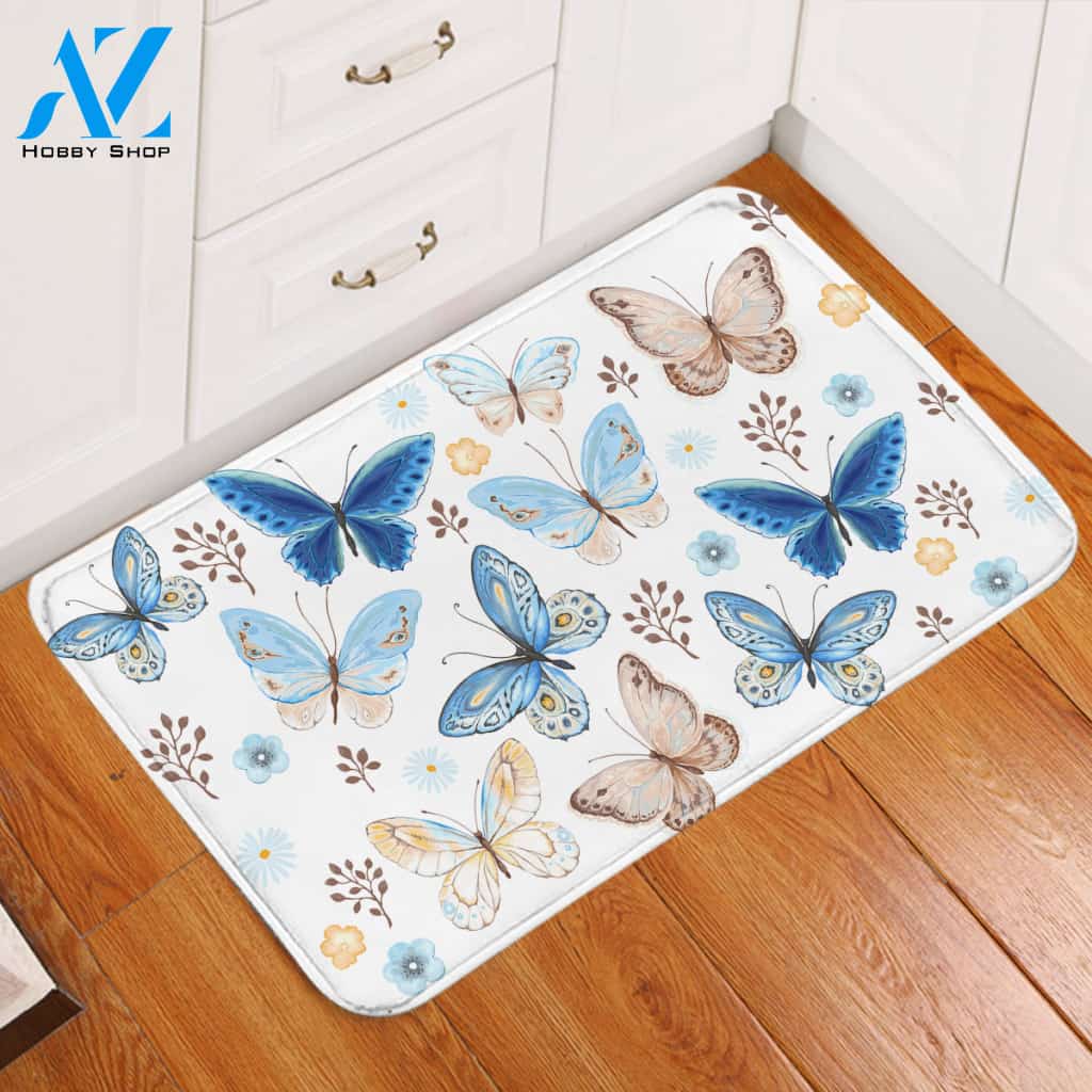 Mild Butterflies Door Mat