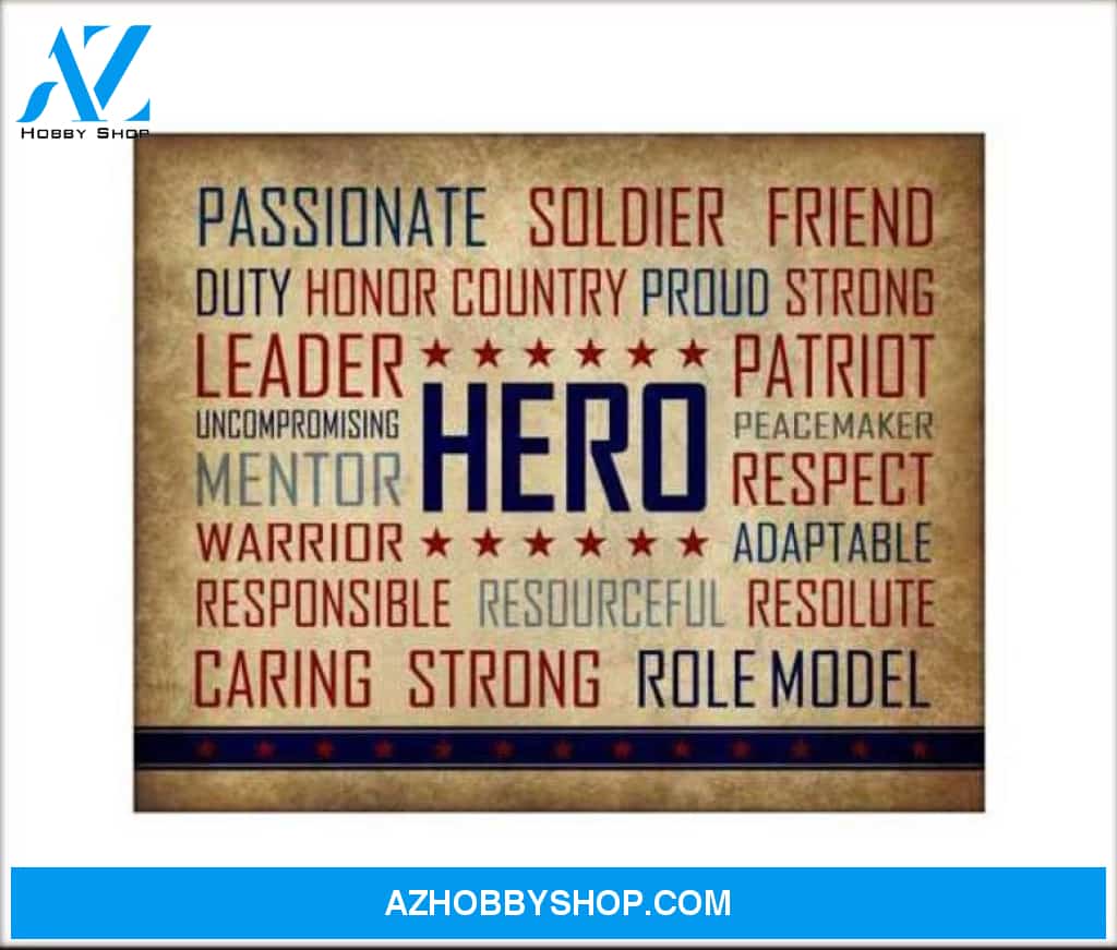Military hero Canvas And Poster, Wall Decor Visual Art, Gift Father's Day