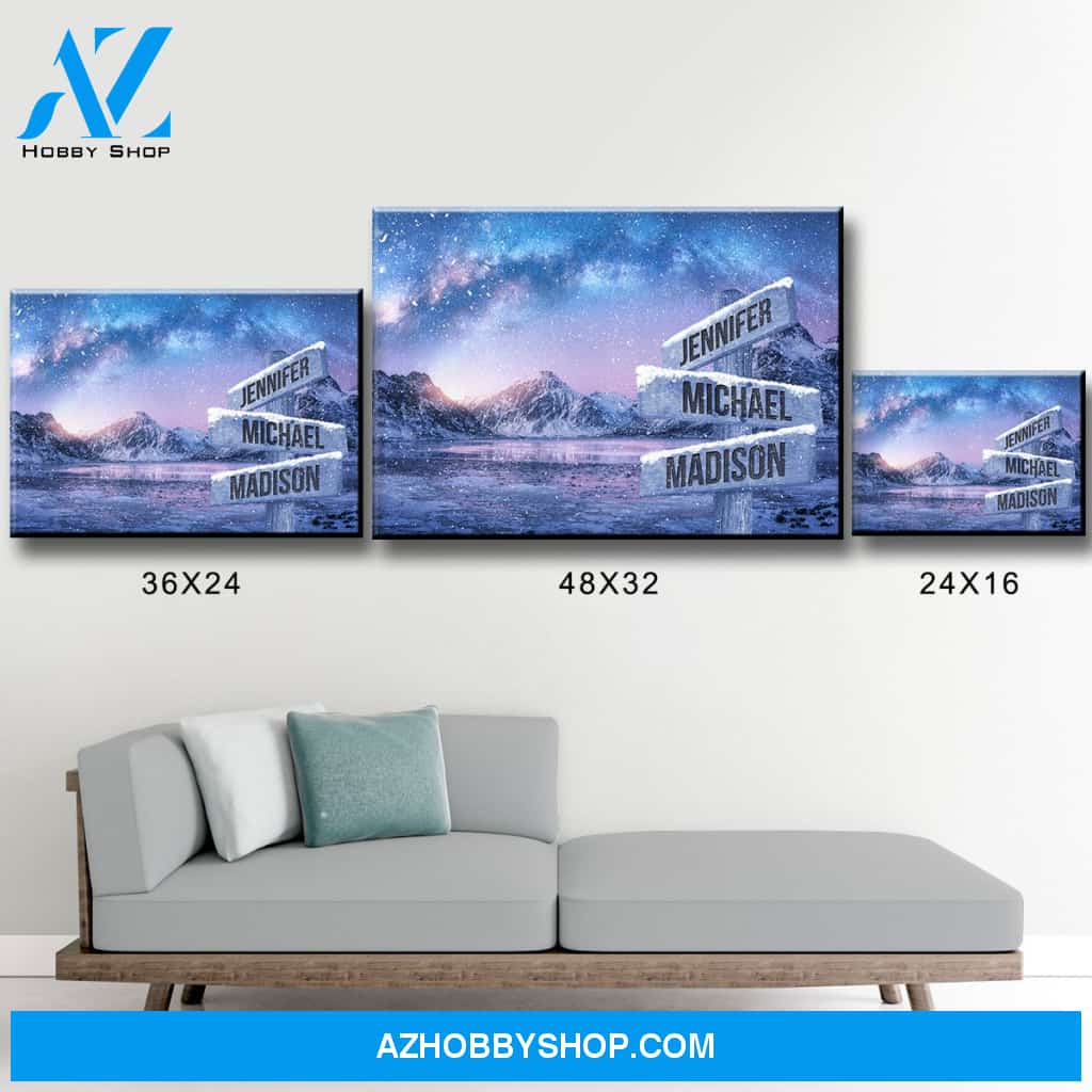 Milky Way Color Multi-Names Premium Canvas