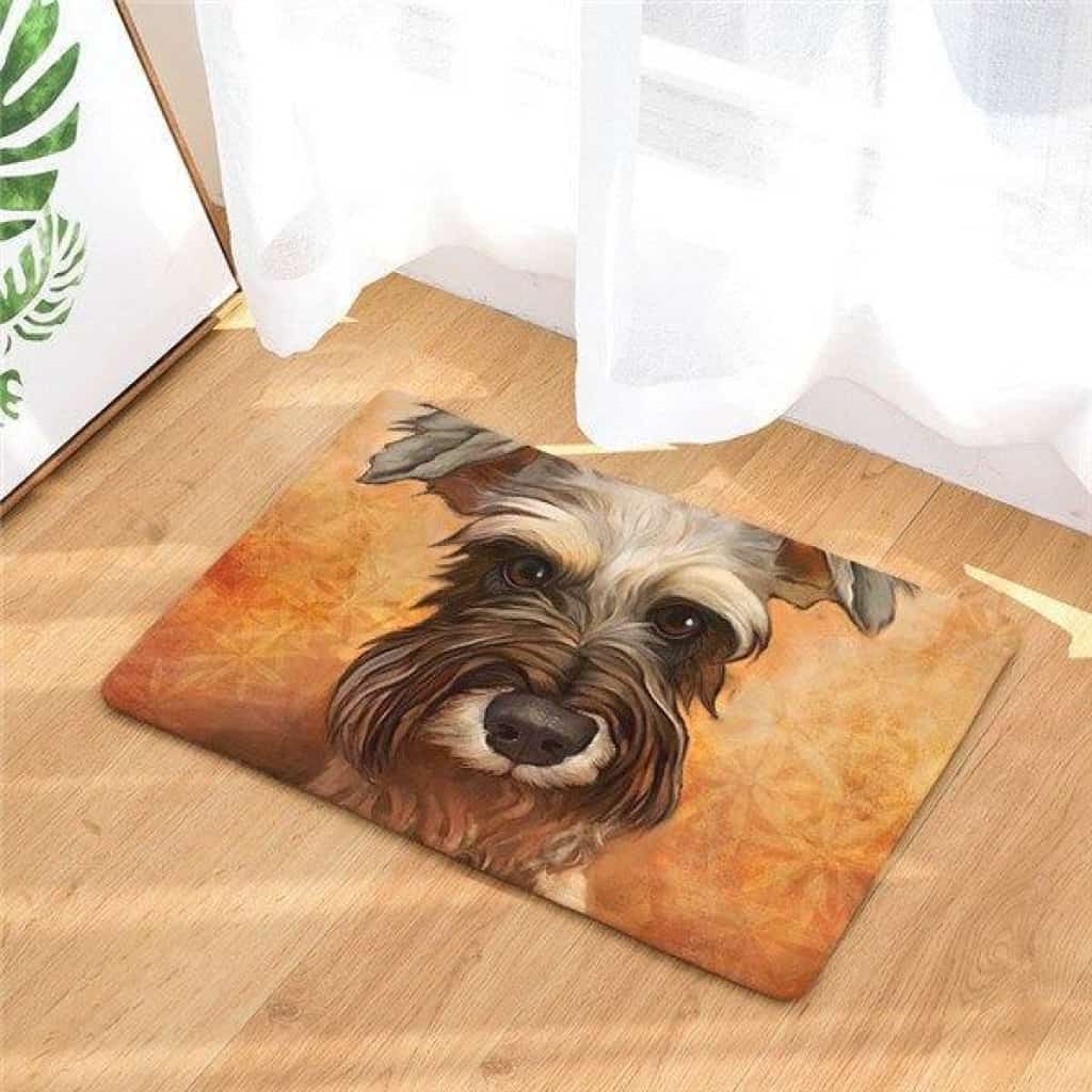 Miniature Schnauzer Doormat | Colorful | Size 8x27'' 24x36''