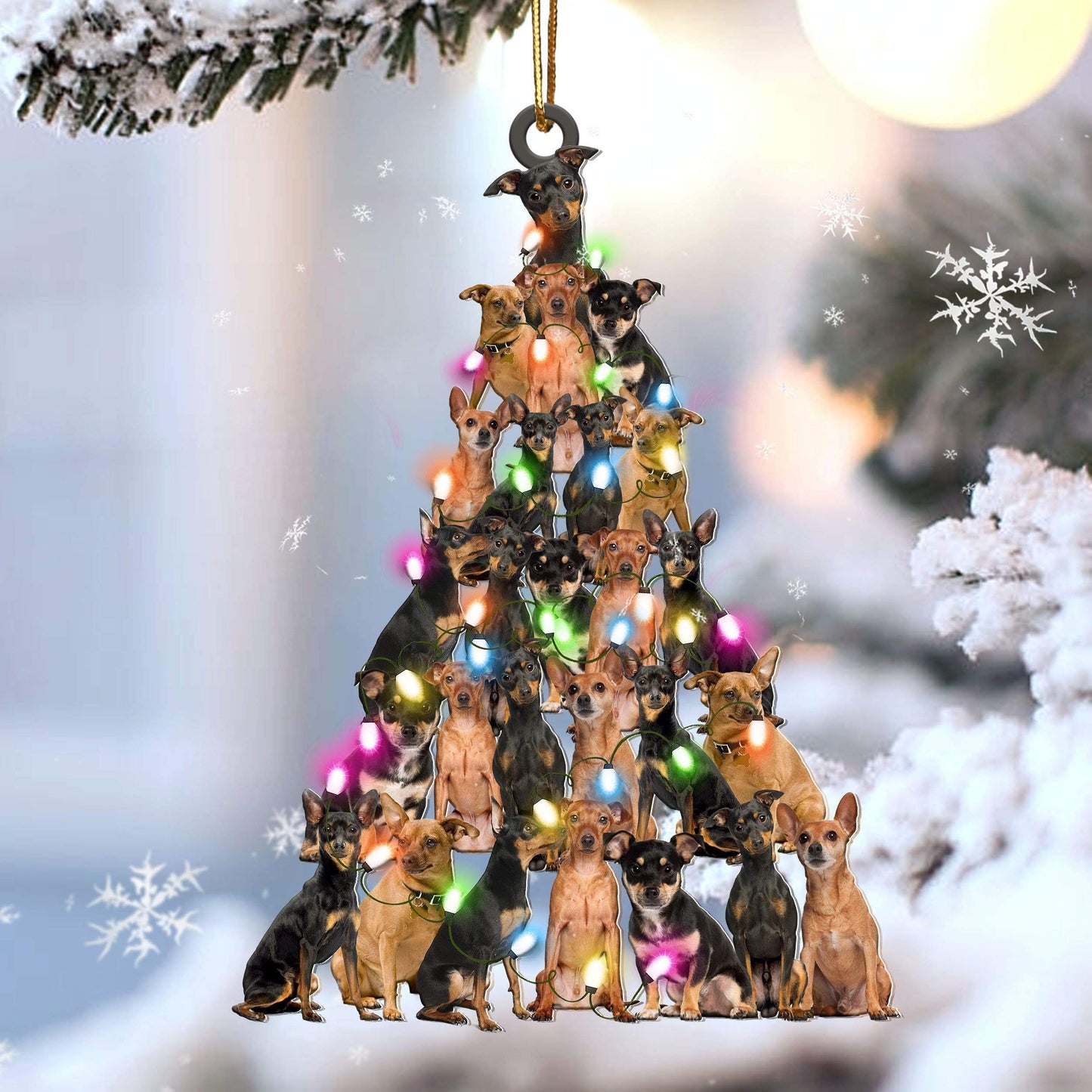 Miniature Pinscher Lovely Tree Gift For Miniature Pinscher Lover Gift For Dog Mom Ornament