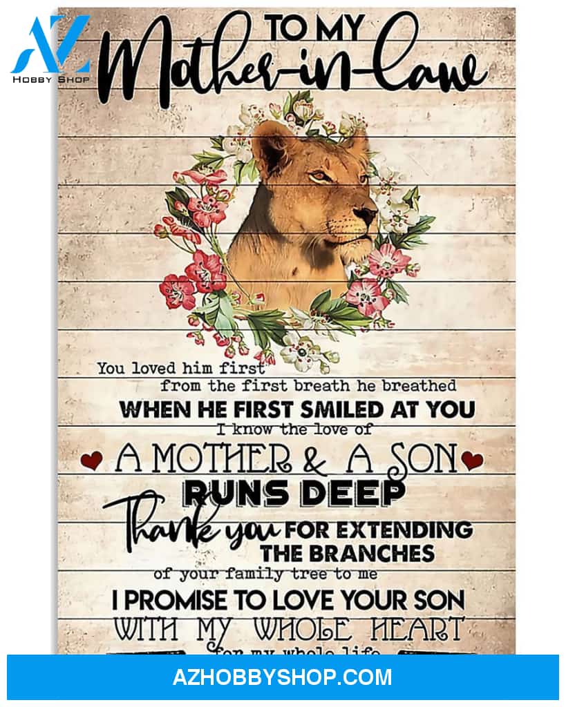 Mom Canvas, To My Mother In law, A Mother And A Son Runs Deep Lion Canvas Wall Art Mothers Day Gifts