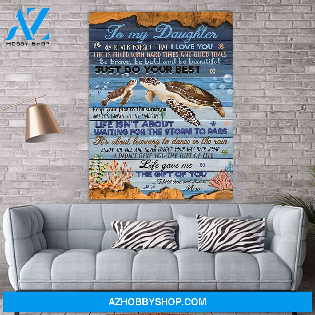 Mom To Daughter Canvas Print Wall Art - Matte Canvas