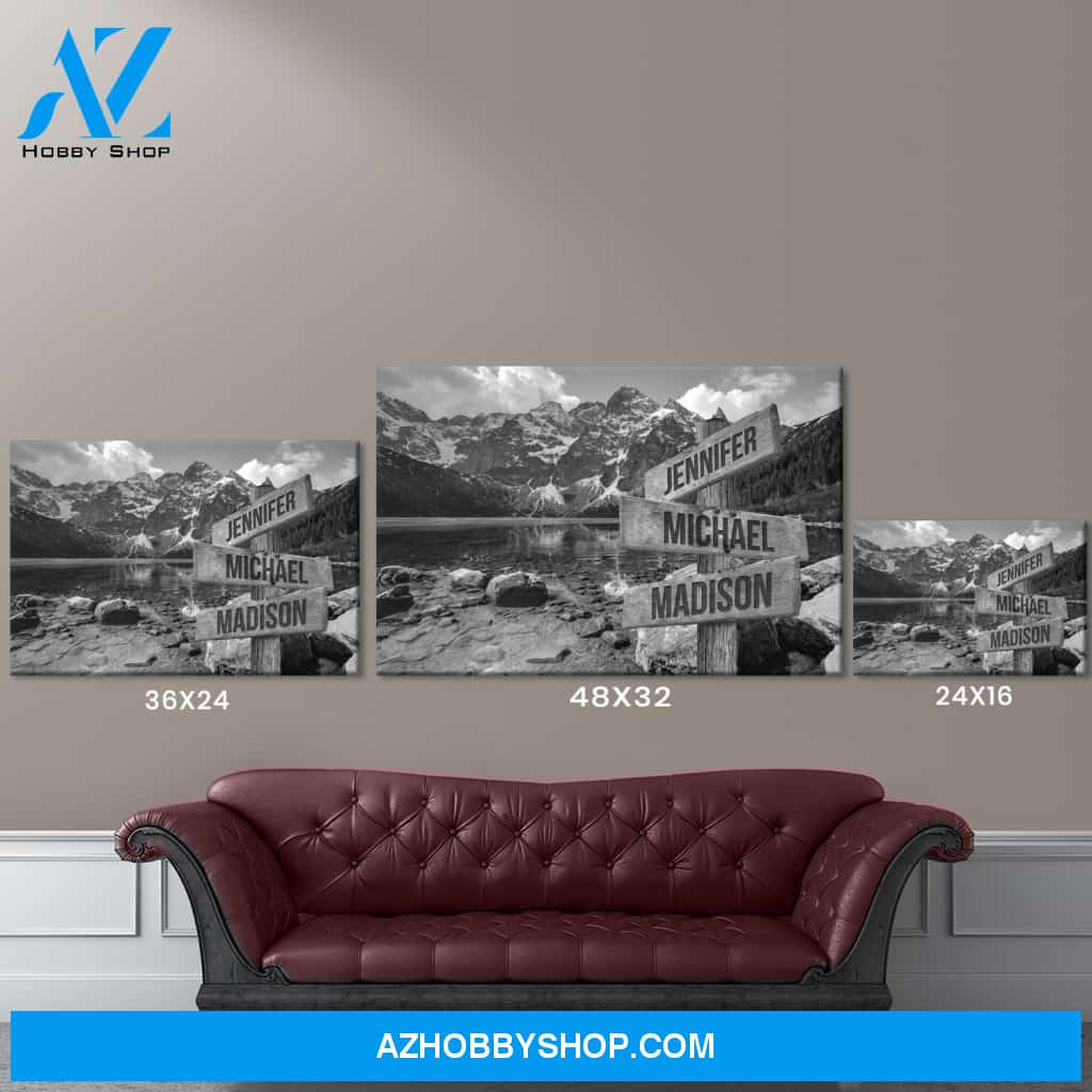Mountains Multi-Names Premium Canvas