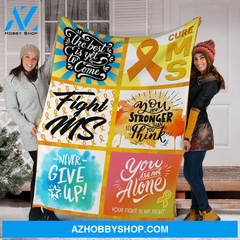 Multiple Sclerosis Awareness Blanlet Stronger Together Fleece Blanket