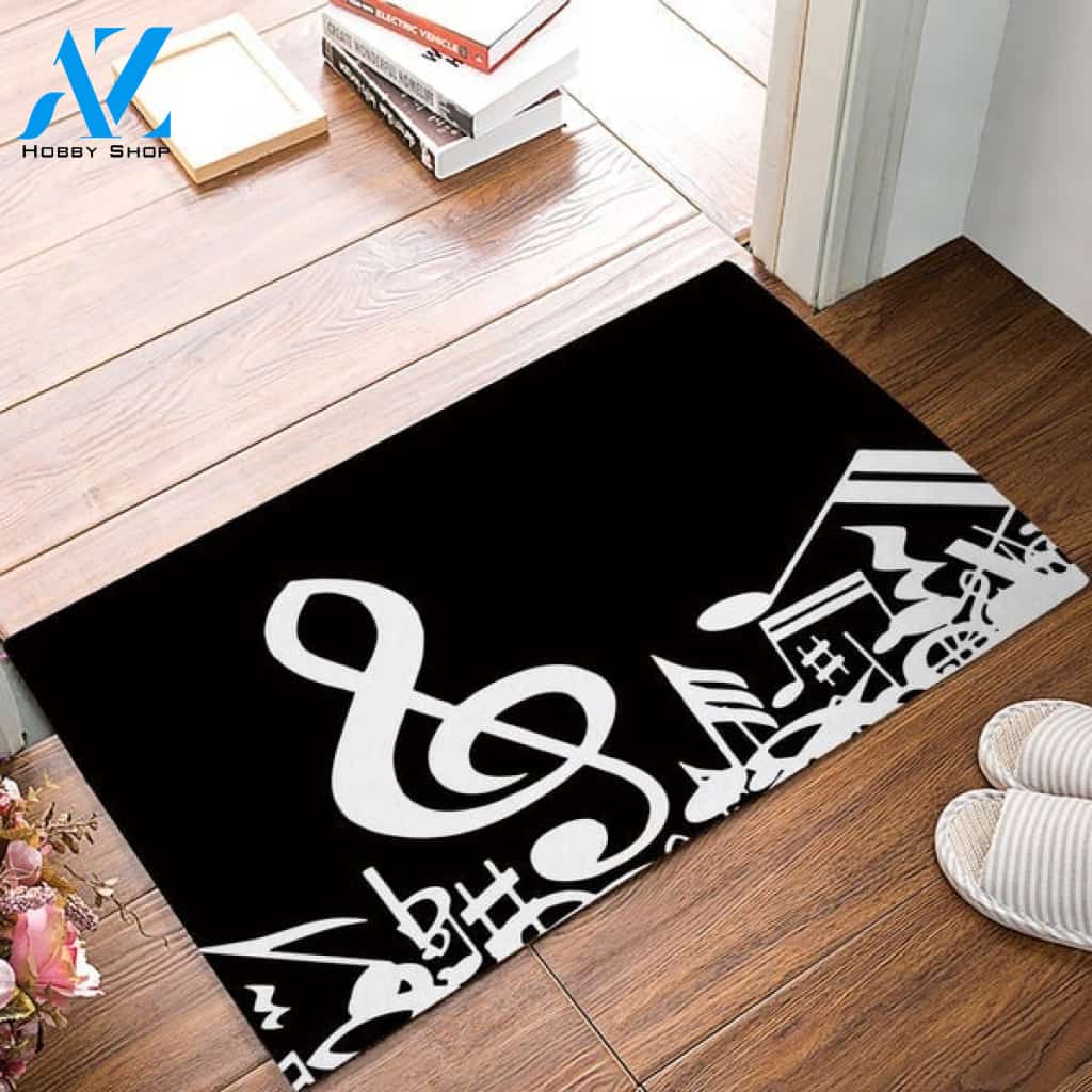 Music Notes Doormats Entrance Front Door Rug Doormat Welcome Mat House Warming Gift Home Decor Funny Doormat Gift Idea