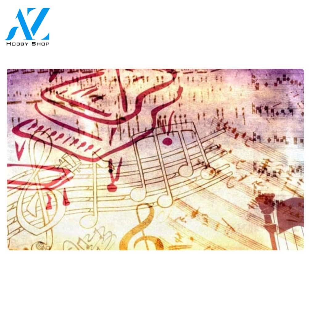 Music Notes Piano Indoor And Outdoor Doormat Warm House Gift Welcome Mat Birthday Gift For Music Lovers