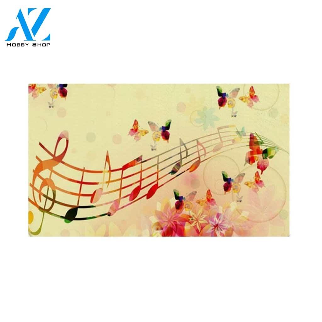 Musical Notes Printing Funny Doormat Welcome Mat House Warming Gift Home Decor Funny Doormat Gift Idea