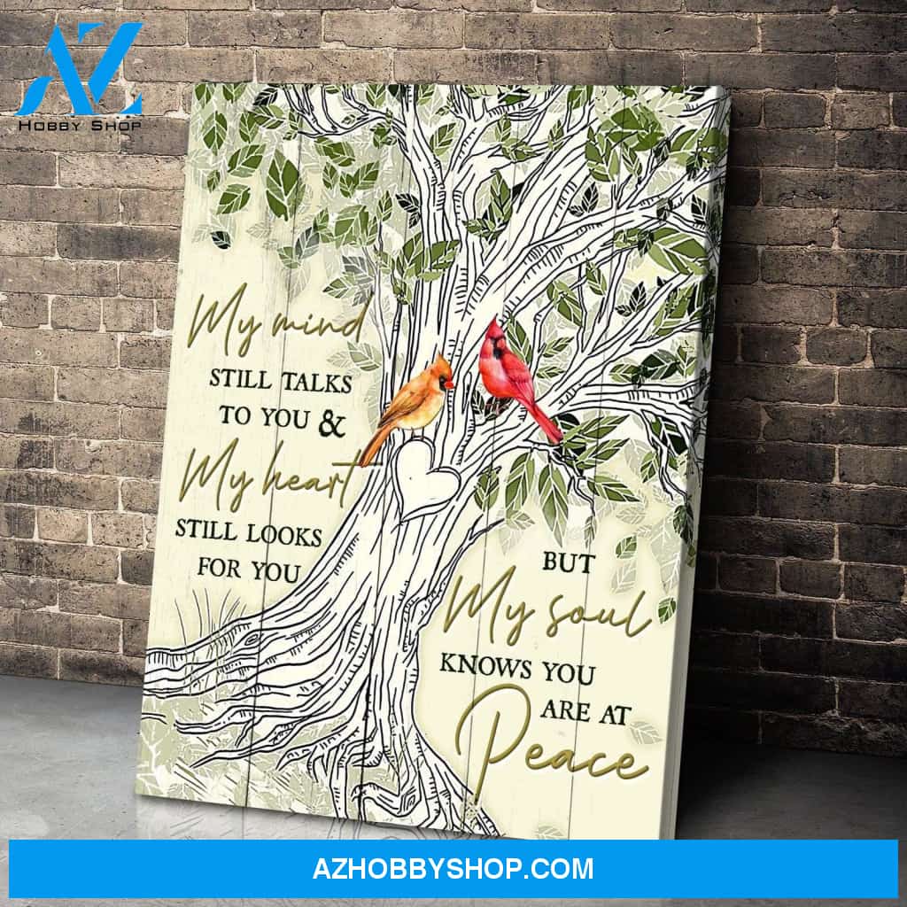 My Mind Still Talks To You Cardinal 3 Wall Art Canvas