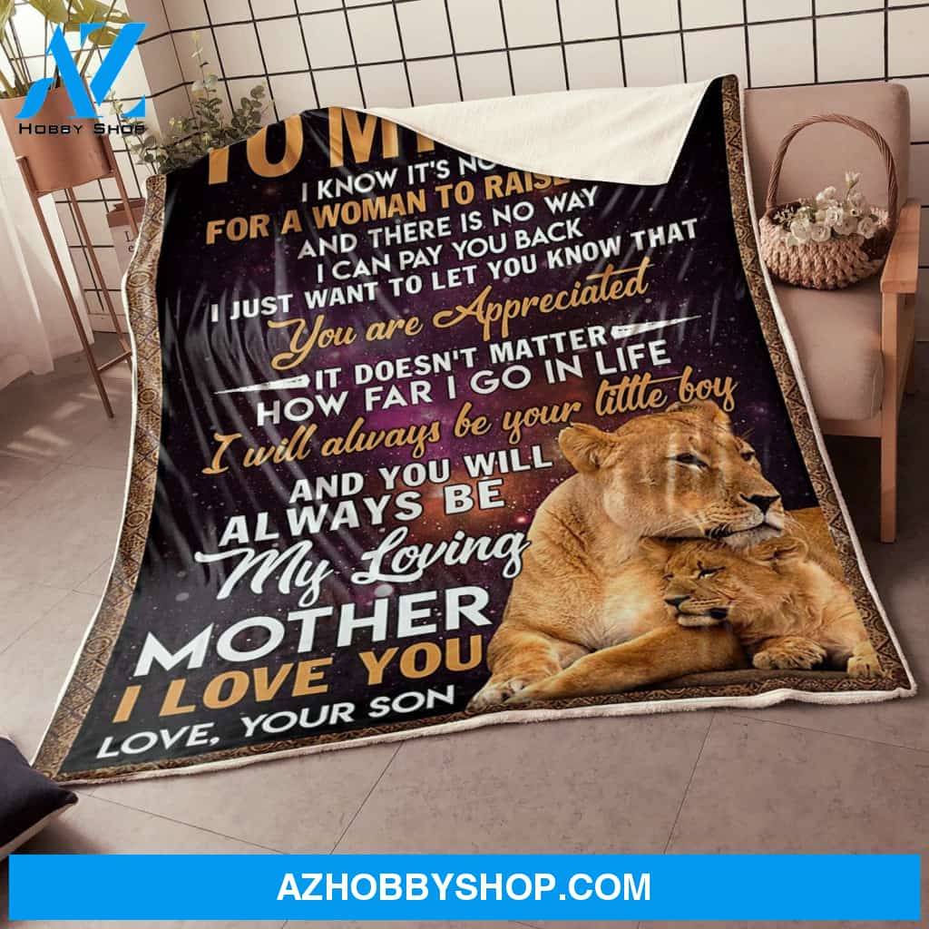 My Mom Lion King It's Not Easy Gift From Son Fleece Blanket