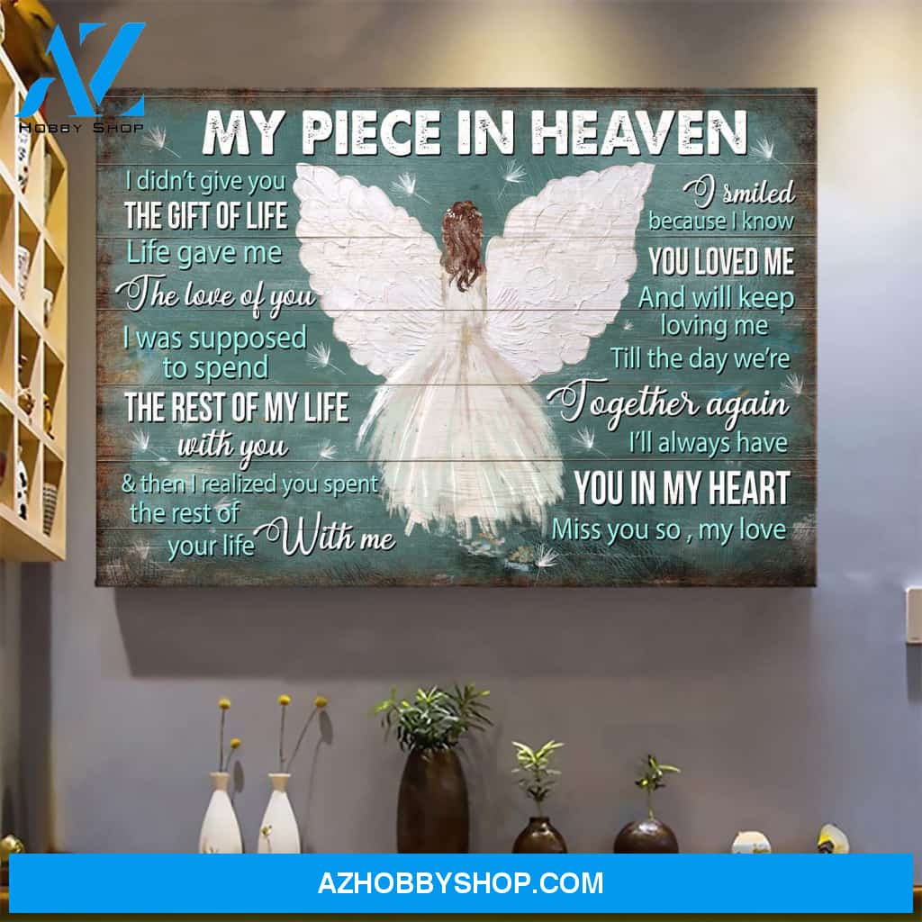 My piece in heaven - Life gave me the gift of you Heaven Landscape Canvas Prints, Wall Art