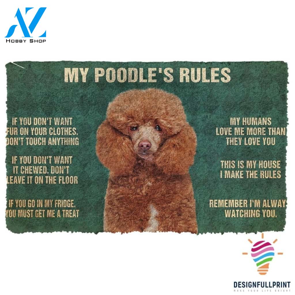 My Poodle Rules Welcome Doormat NHD