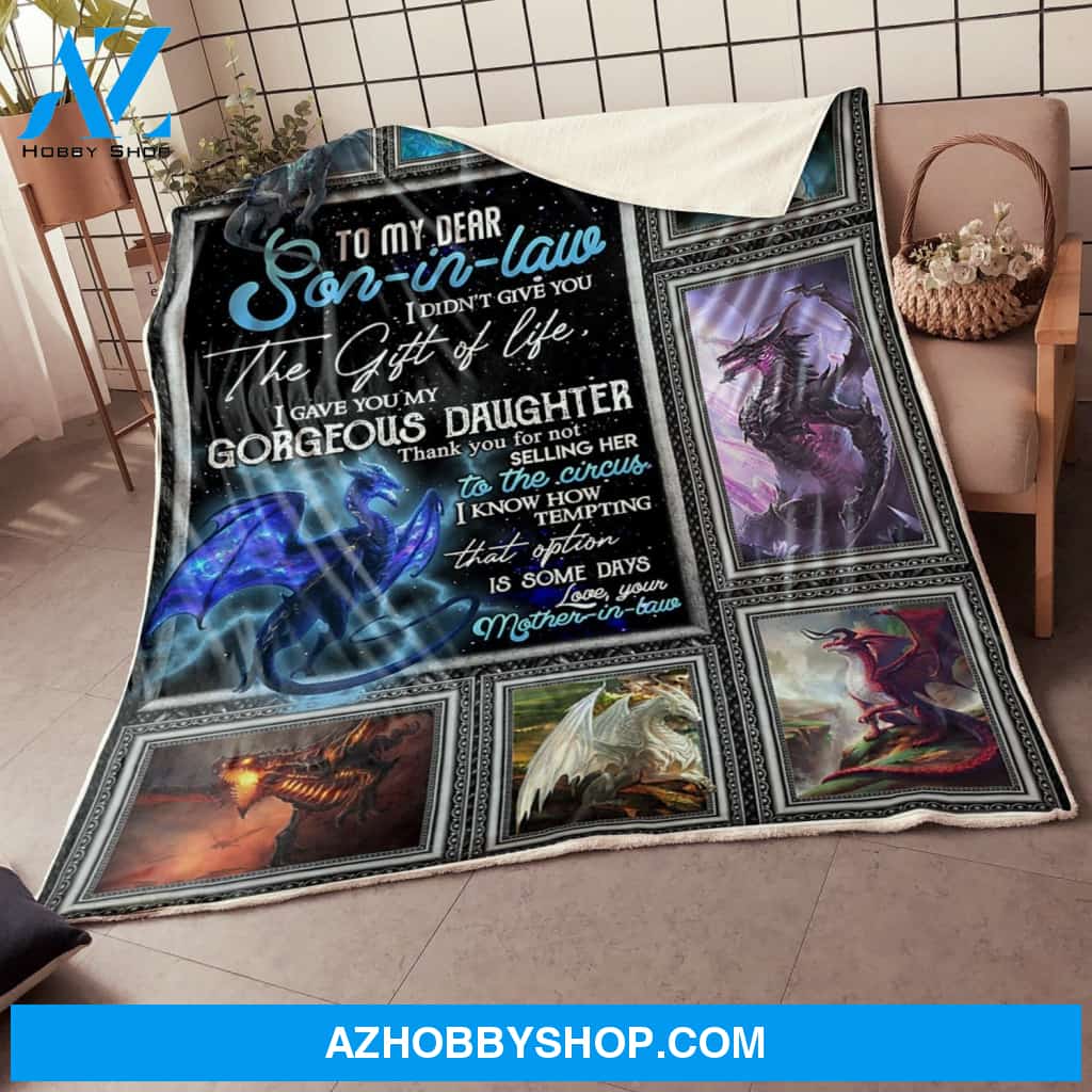 My Son In Law My Gorgeous Daughter Dragon Fleece Blanket 2-Fleece Blanket