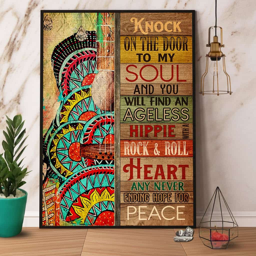 Native Knock On The Door To My Soul And You Will Find An Ageless Paper Poster No Frame Matte Canvas Wall Decor
