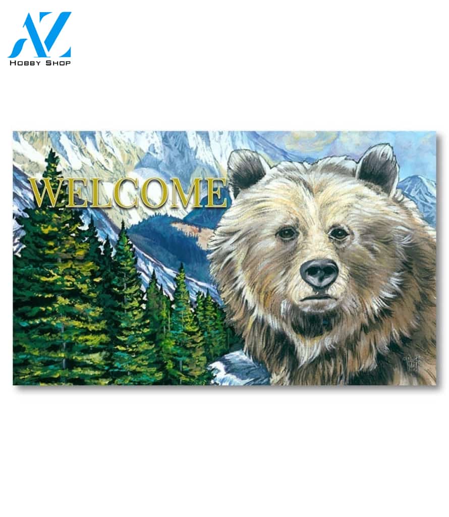 Nature Calling Bear Doormat - 18" x 30"