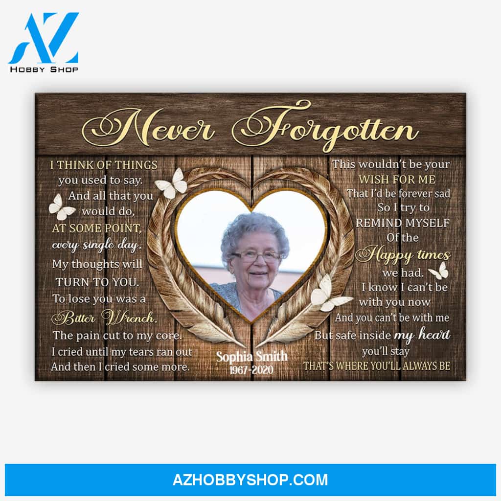 Never Forgotten - Upload Photo Personalized Canvas