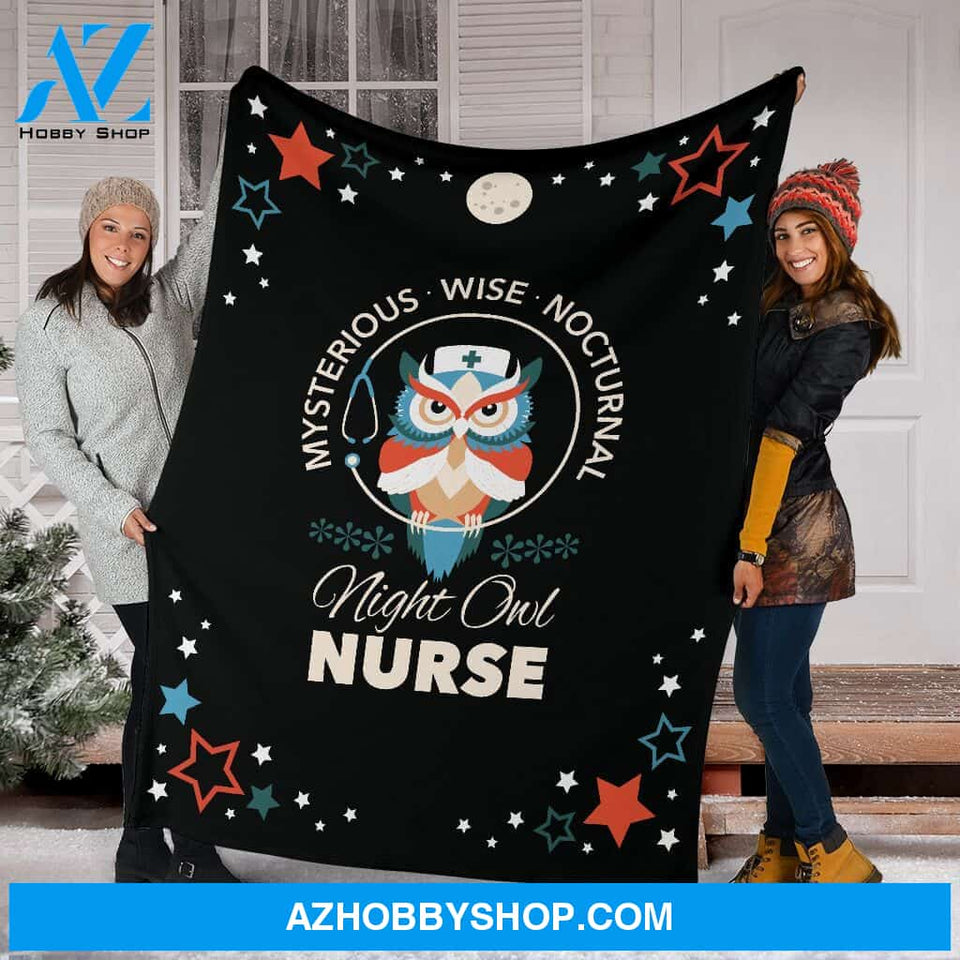 Night Owl Nurse Fleece Blanket
