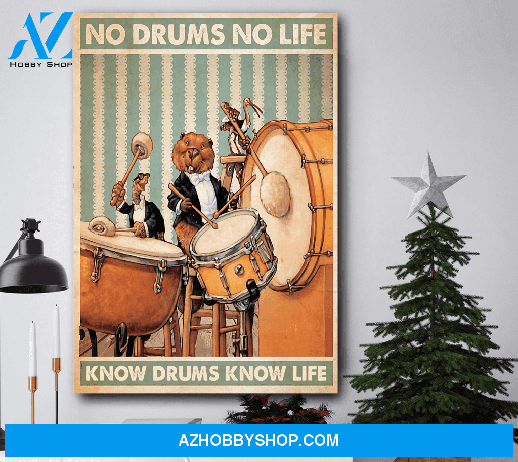 No Drums No Life Know Drums Know Life Canvas And Poster, Wall Decor Visual Art